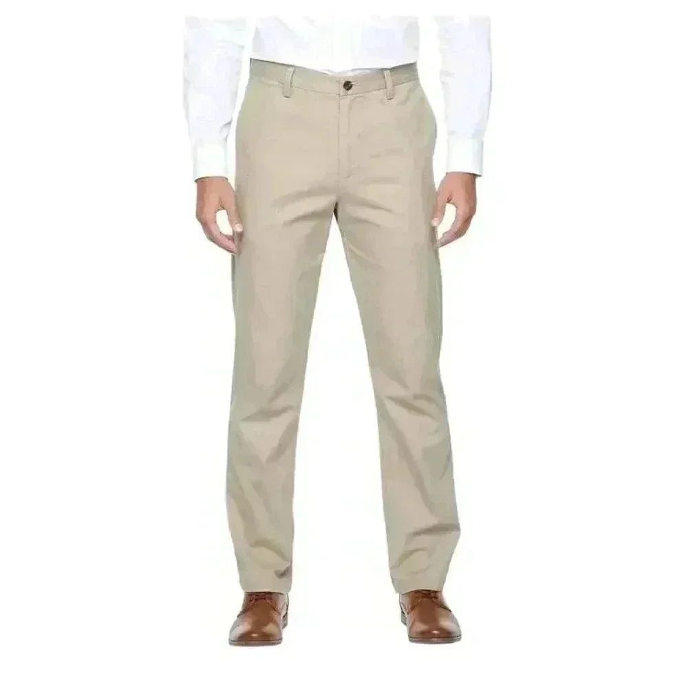 Croft & Barrow Men's Ivory Cotton/Poly/Spandex Classic Fit Chino Pants NEW